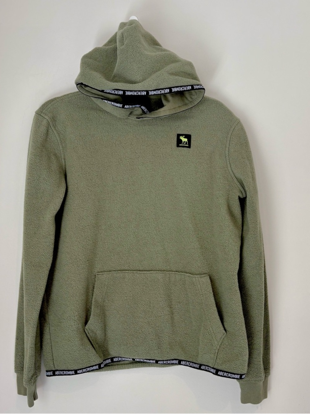 Abercrombie & Fitch Boys Olive Green Fleece Hoodie 15/16